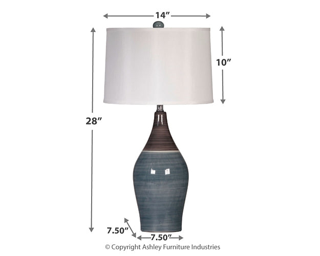 Ashley Express - Niobe Ceramic Table Lamp (2/CN)