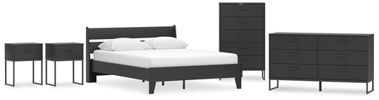 Ashley Express - Socalle Queen Panel Platform Bed with Dresser, Chest and 2 Nightstands