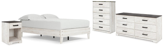 Ashley Express - Shawburn Full Platform Bed with Dresser, Chest and Nightstand