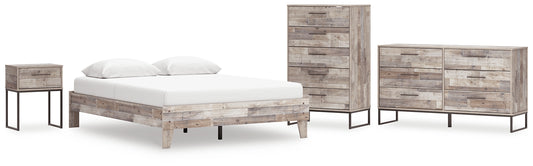 Ashley Express - Neilsville Queen Platform Bed with Dresser, Chest and Nightstand