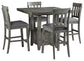 Ashley Express - Hallanden Counter Height Dining Table and 4 Barstools